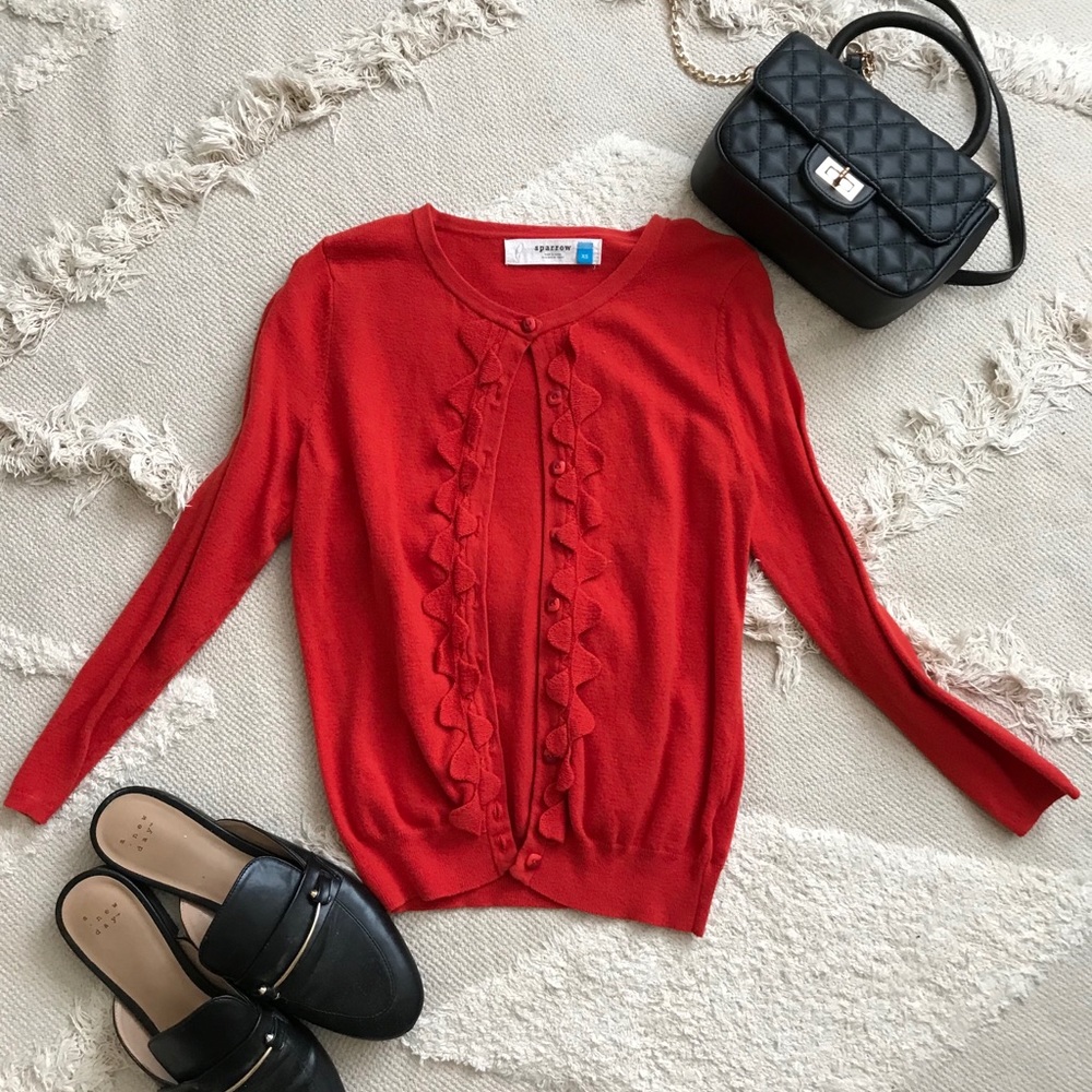 Anthropologie Red Sparrow Cardigan